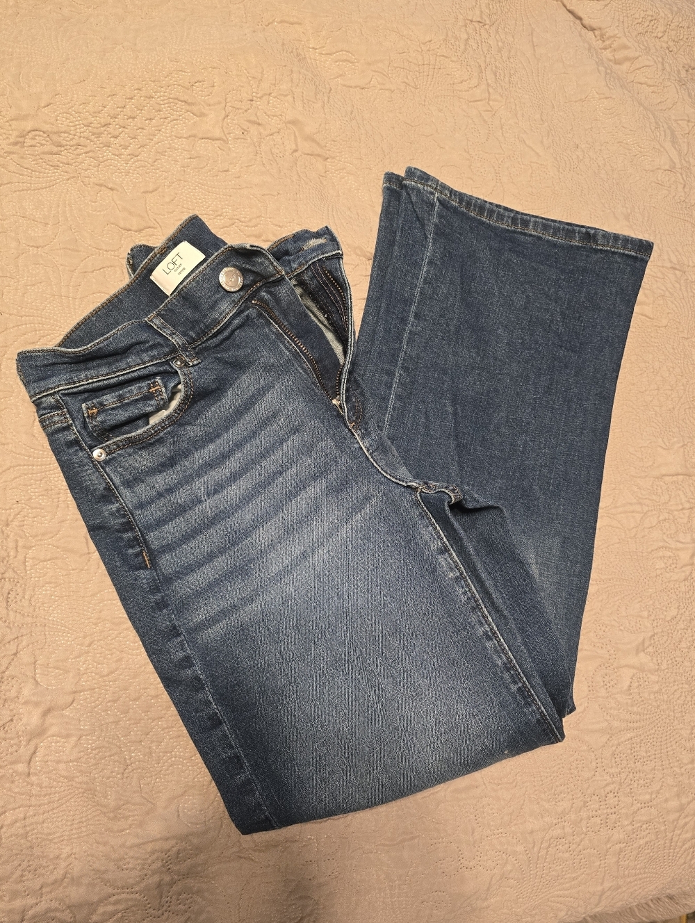LOFT Medium Dark Blue Flare Jeans